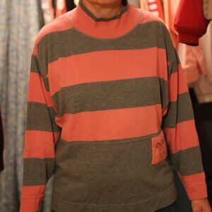 together small turtle neck sweater  pink gray